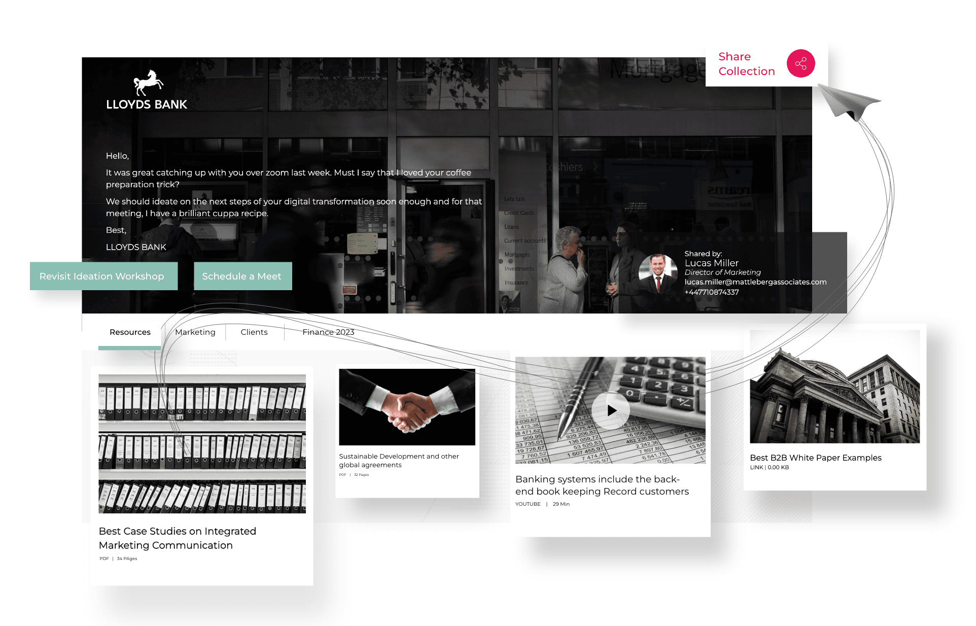 Collections - digital sales room example
