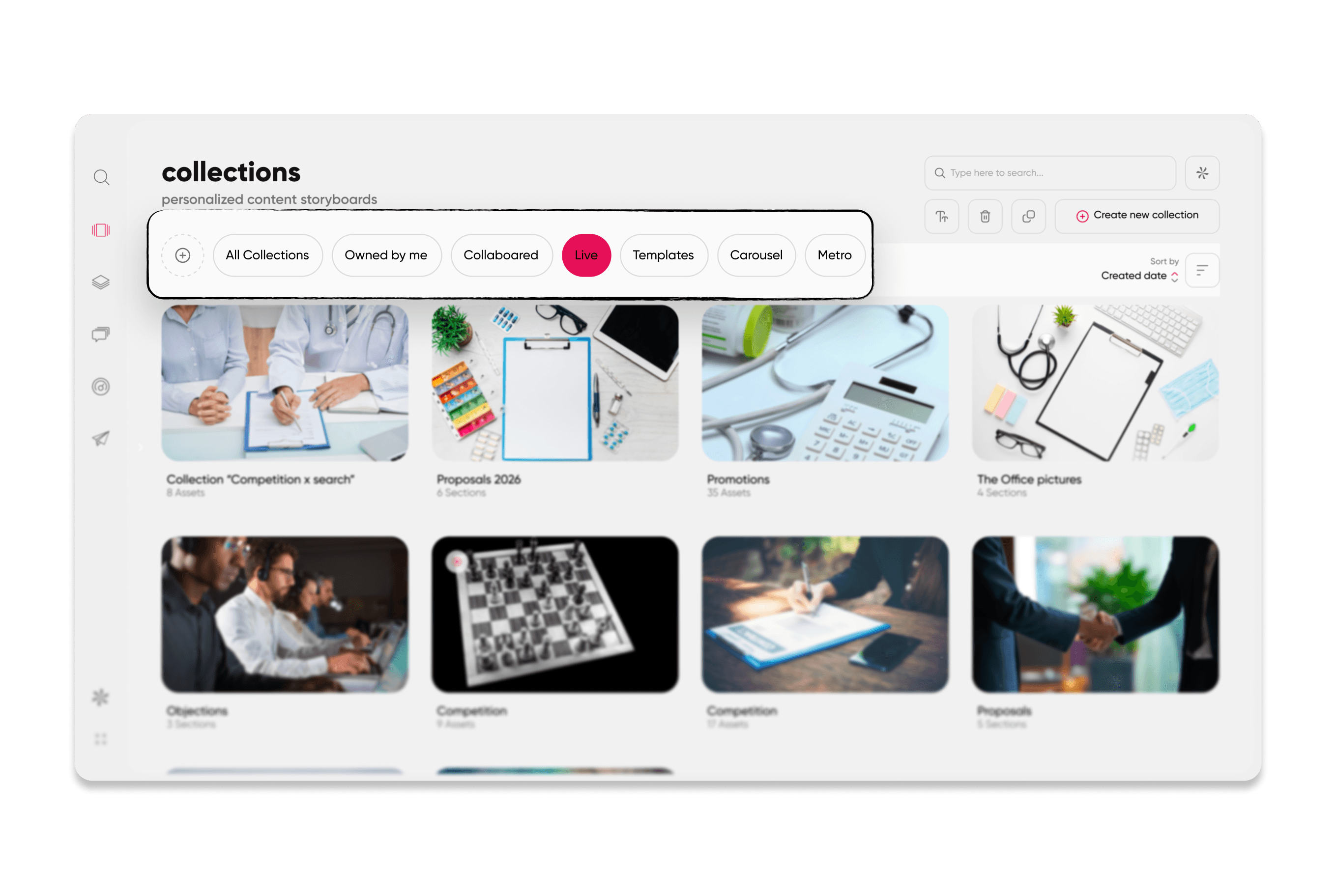 A Collections library that groups content by use.