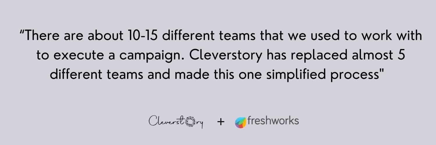 Freshworks talks about how Paperflite's Cleverstory helped them replace 5 different teams when it came to launching the Happy Sales campaign