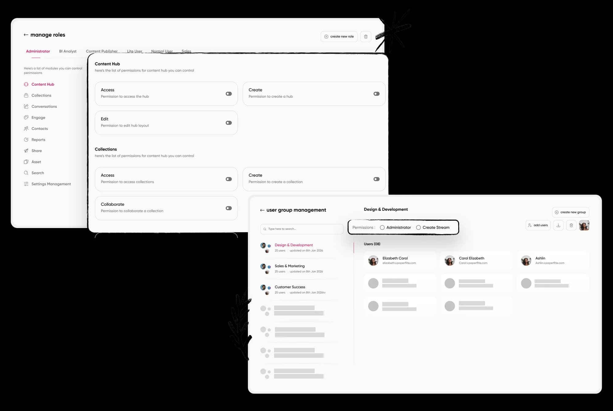 Group and role settings are where pilot findings get corrected.