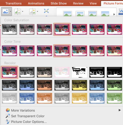 How to make a picture transparent in PowerPoint | Paperflite | Selecting Color Options