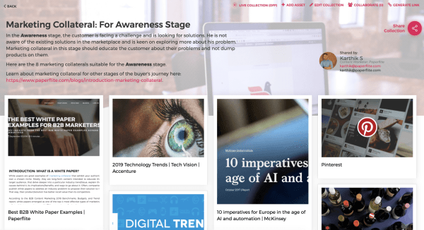 Marketing Collateral | Paperflite | Awareness Stage