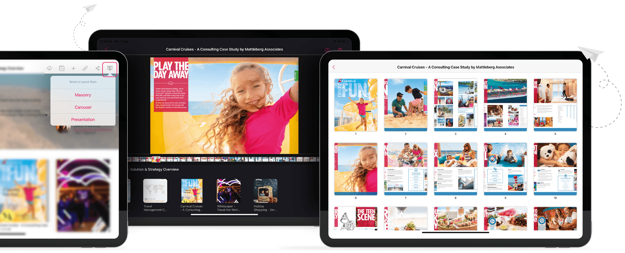 presentation mode on the paperflite iPad app