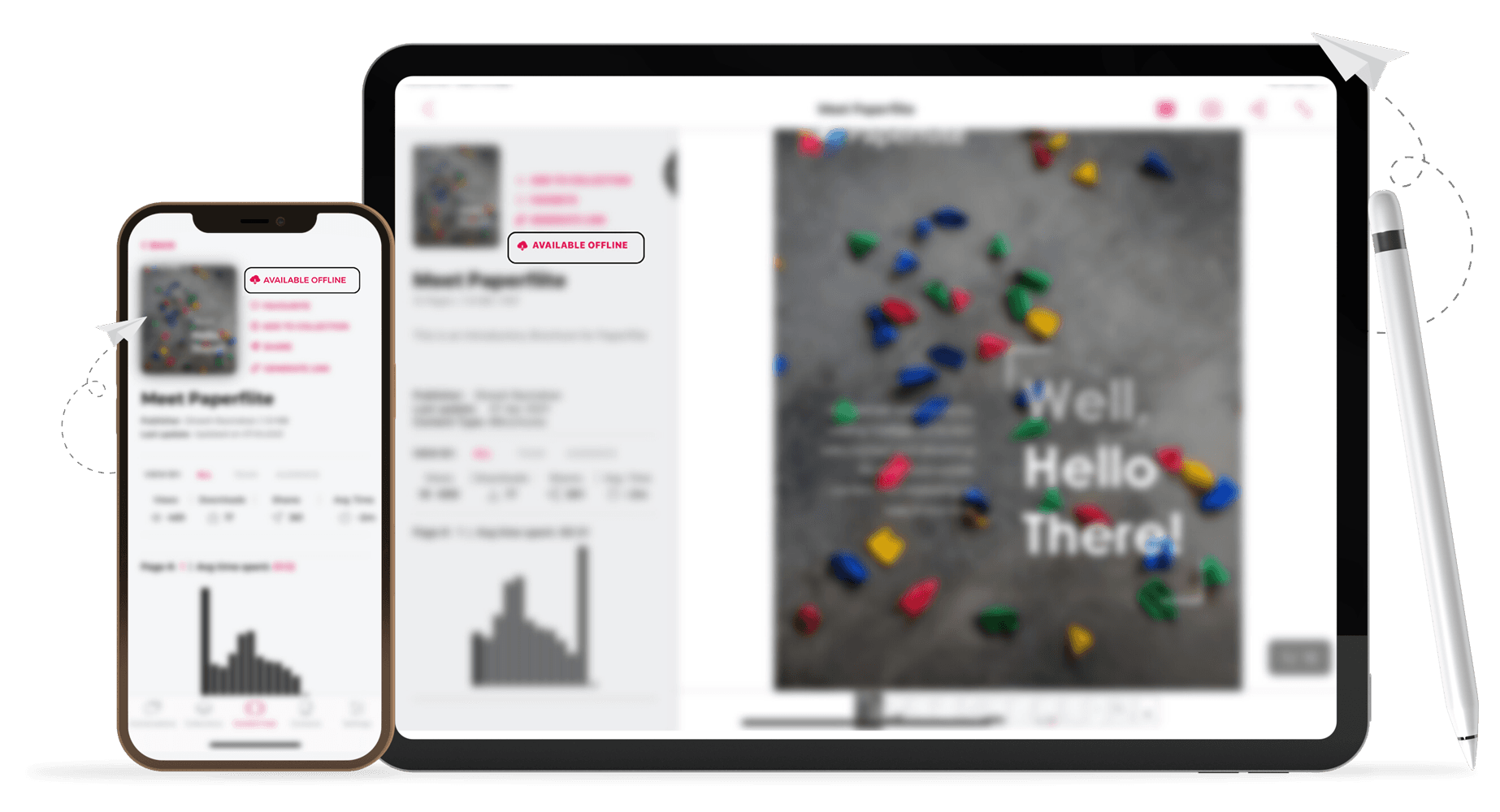 offline access for content on the paperflite iphone and ipad app