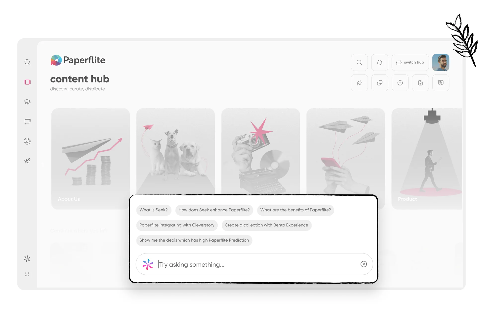Content search filtered by persona and buyer stage.