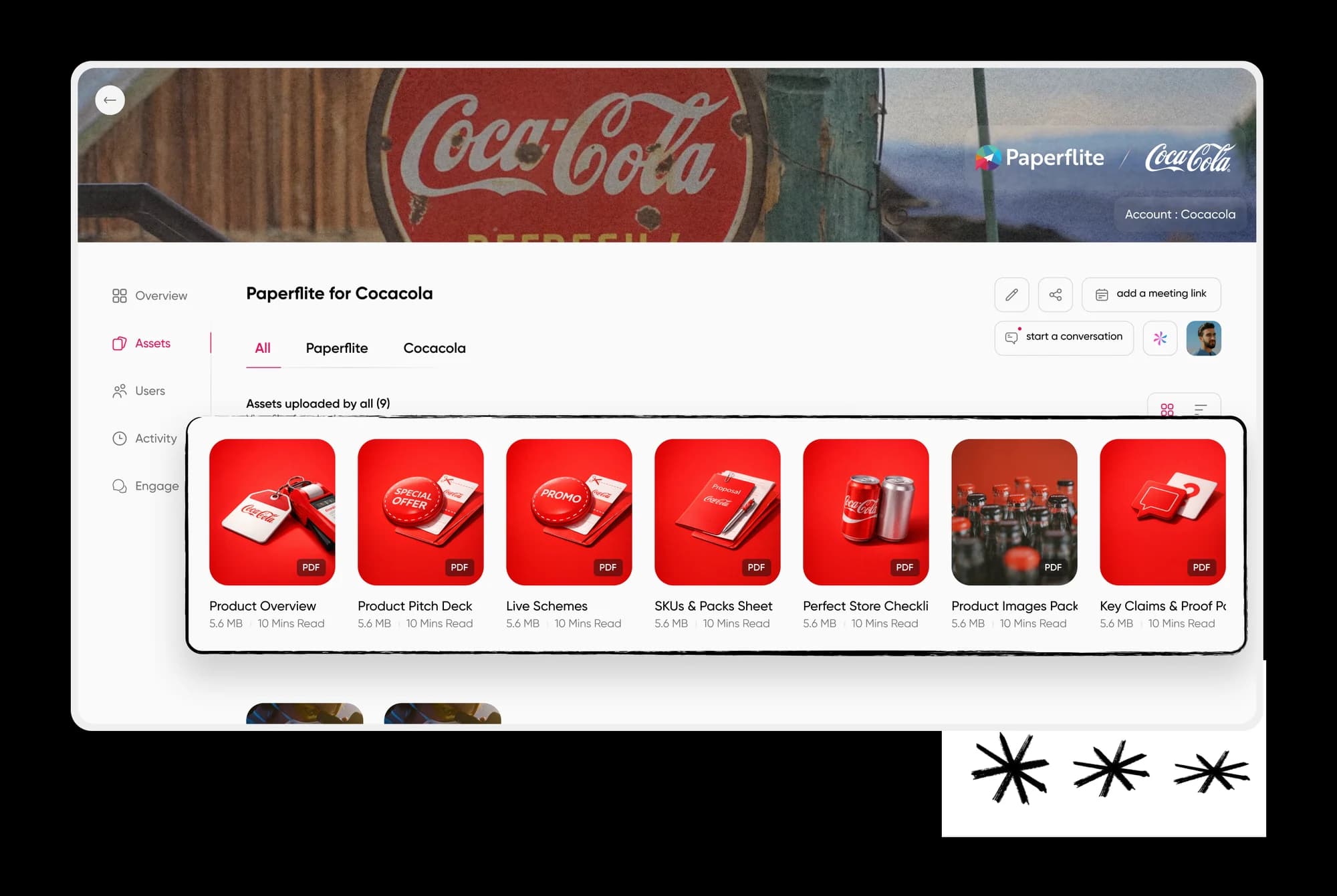 An internal workspace attached to the deal keeps context available to the team that inherits the account.
