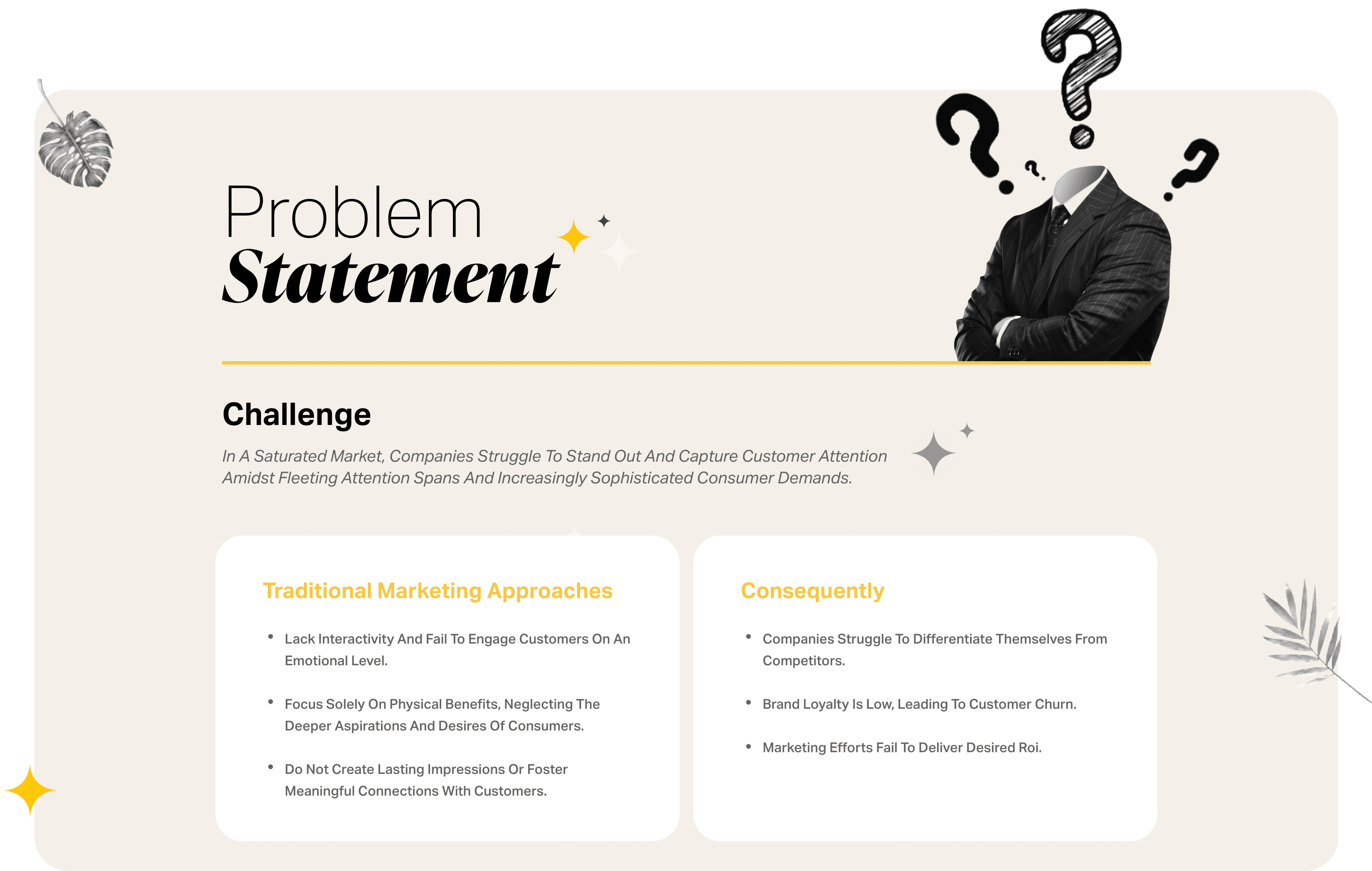 problem statement of sales proposal